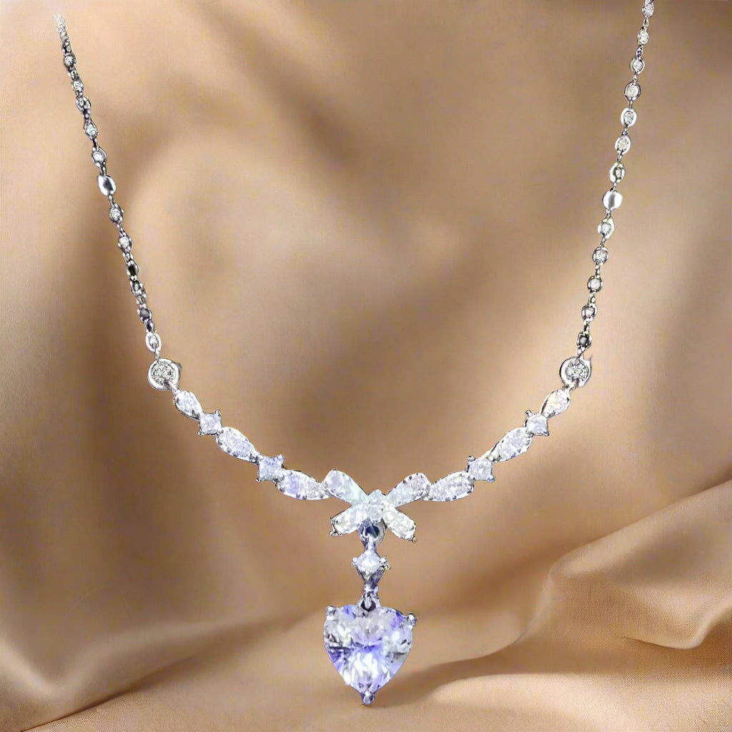 1 Carat 925 Sterling Silver Moissanite Necklace Trendsi
