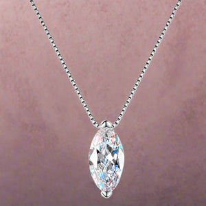 1 Carat Moissanite 925 Sterling Silver Necklace Trendsi