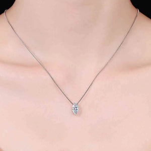 1 Carat Moissanite 925 Sterling Silver Necklace Trendsi