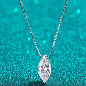 1 Carat Moissanite 925 Sterling Silver Necklace Trendsi