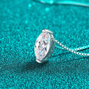 1 Carat Moissanite 925 Sterling Silver Necklace Trendsi