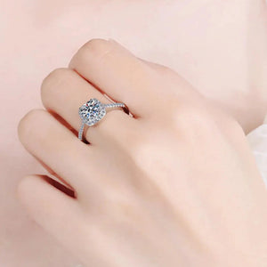 1 Carat Moissanite 925 Sterling Silver Ring Trendsi