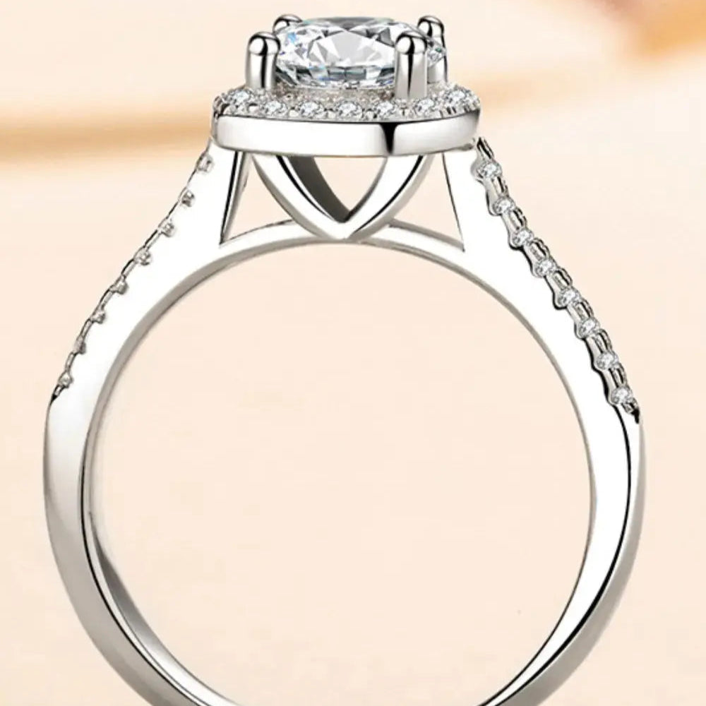 1 Carat Moissanite 925 Sterling Silver Ring Trendsi