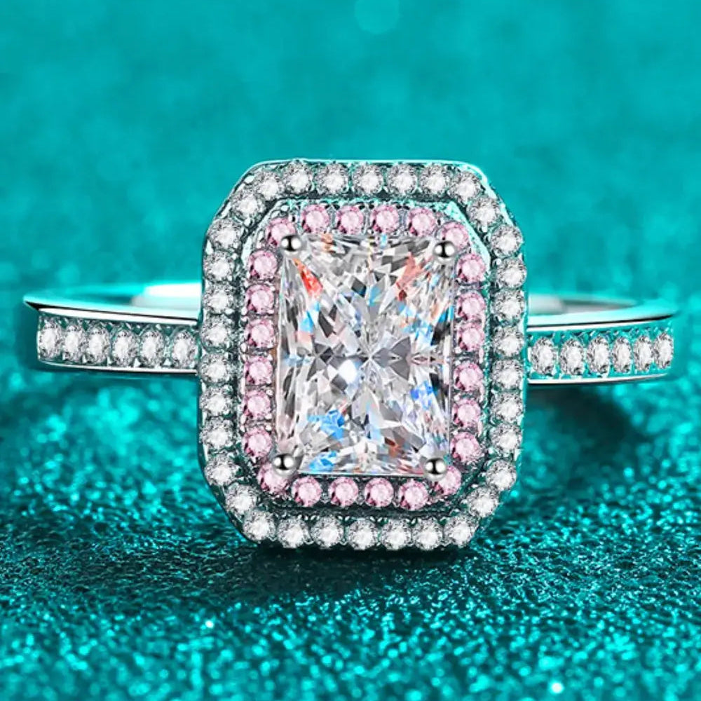 1 Carat Moissanite 925 Sterling Silver Ring Trendsi