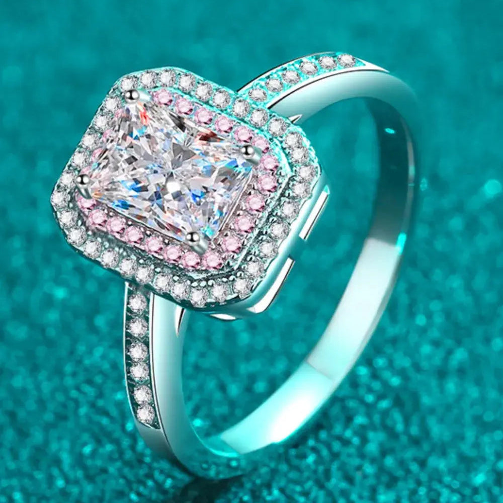 1 Carat Moissanite 925 Sterling Silver Ring Trendsi