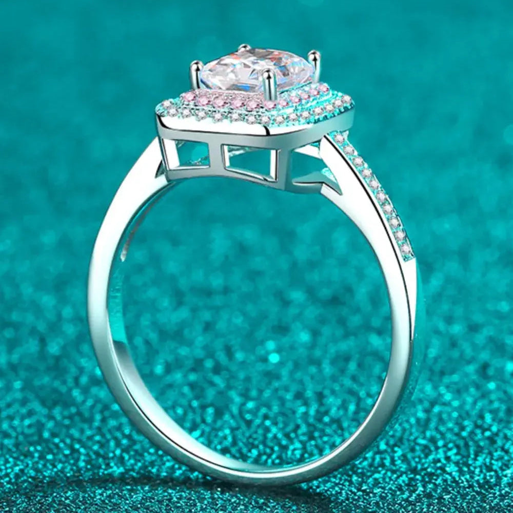 1 Carat Moissanite 925 Sterling Silver Ring Trendsi