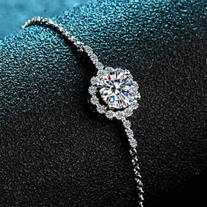 1 Carat Moissanite Chain Bracelet Trendsi