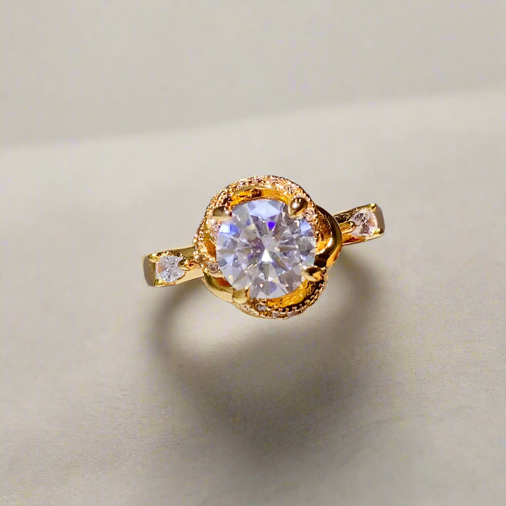 1 Carat Moissanite Zircon 925 Sterling Silver Ring Trendsi