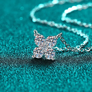 1.26 Carat Moissanite 925 Sterling Silver Geometric Shape Pendant Necklace Trendsi