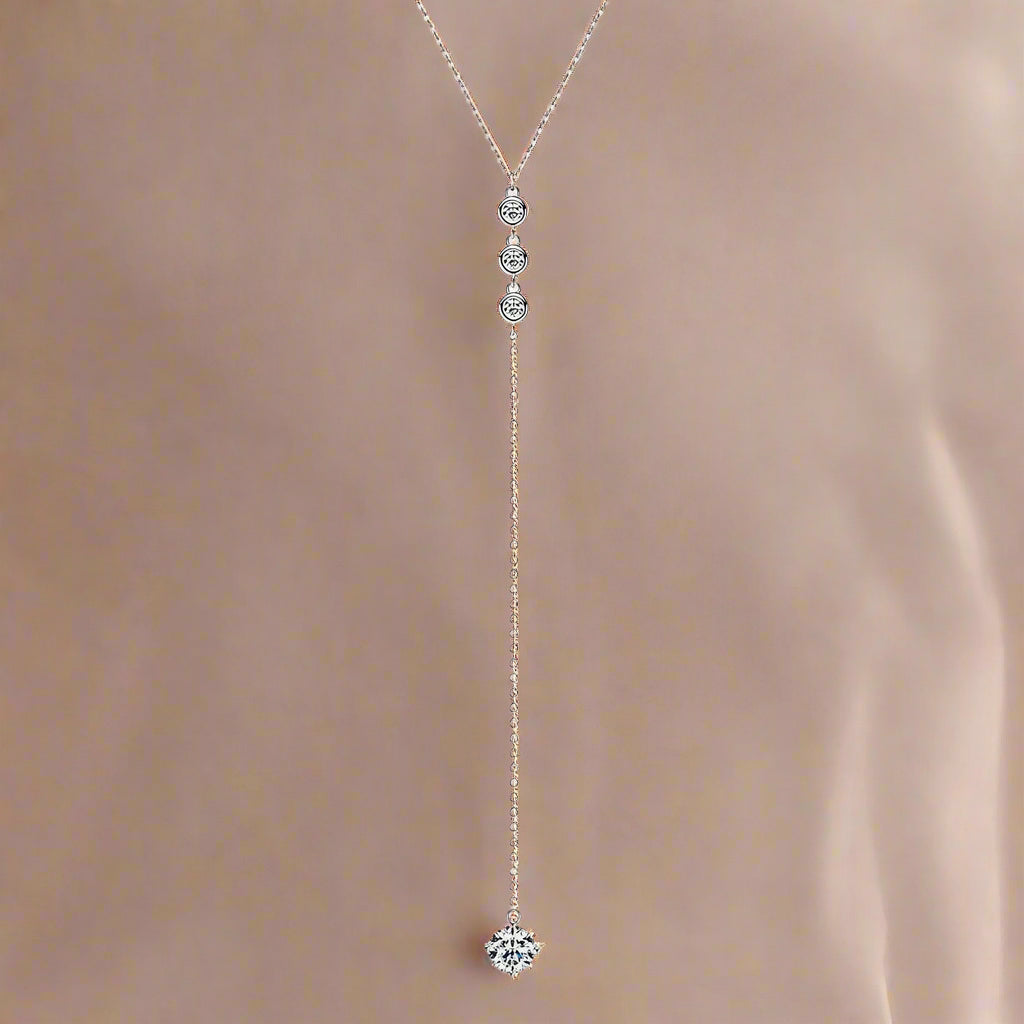 1.3 Carat Moissanite 925 Sterling Silver Drop Necklace Trendsi