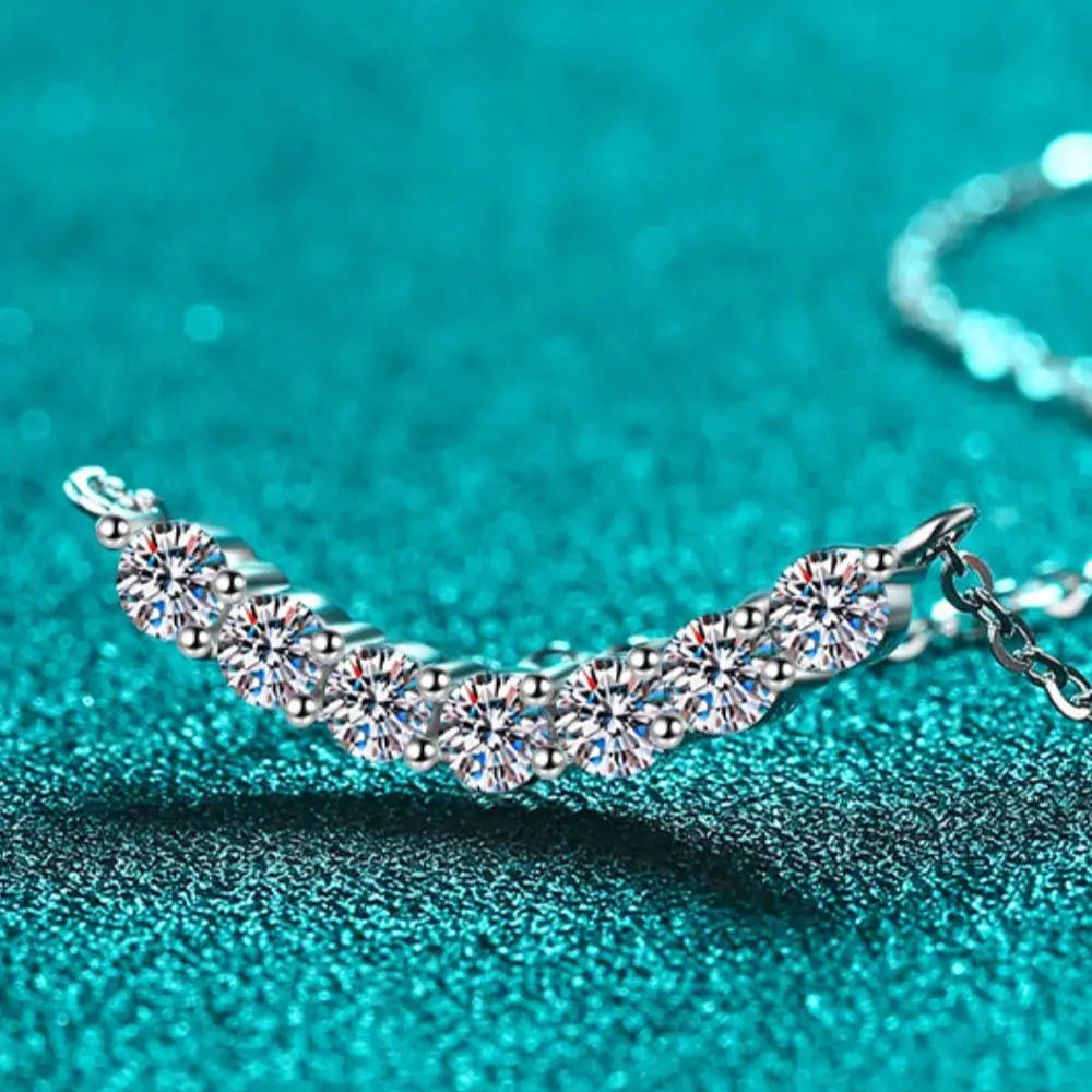 1.4 Carat Moissanite 925 Sterling Silver Necklace Trendsi