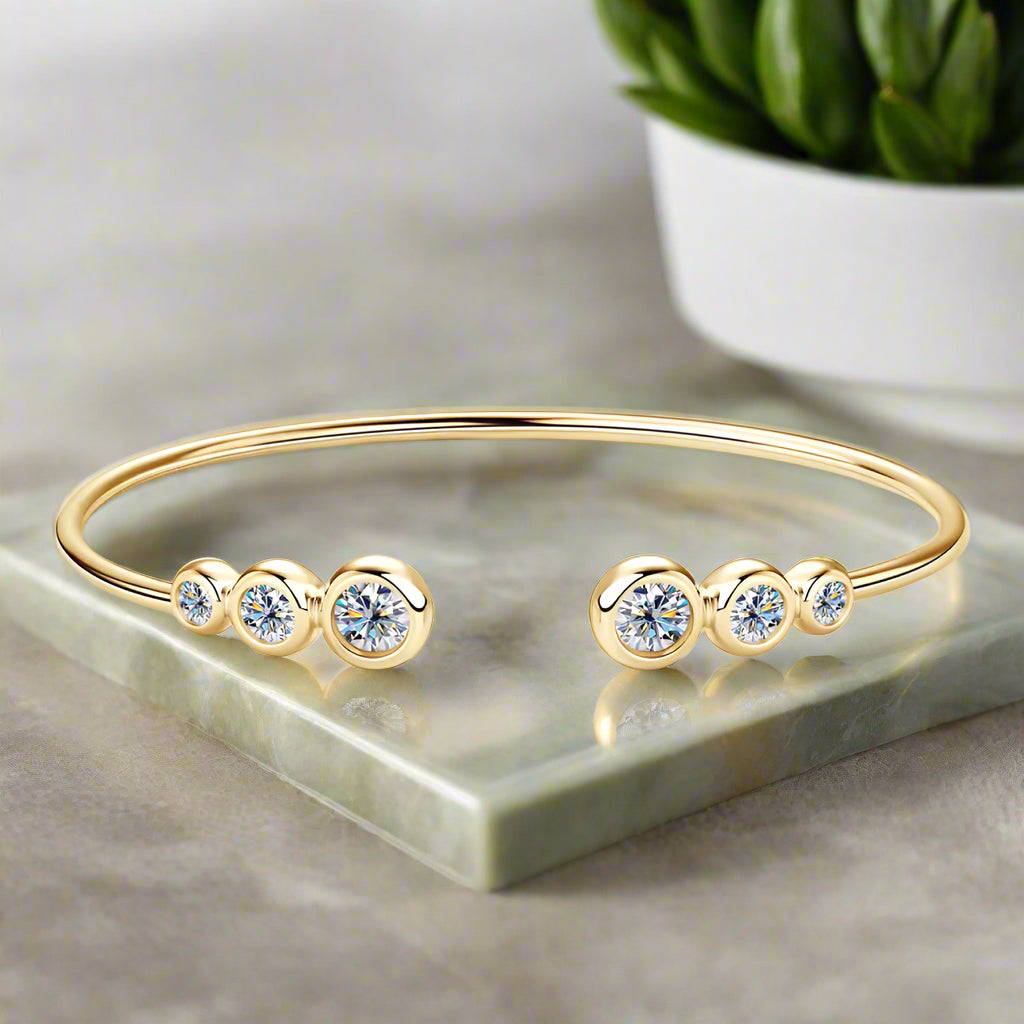 1.8 Carat Moissanite 925 Sterling Silver Bracelet Trendsi