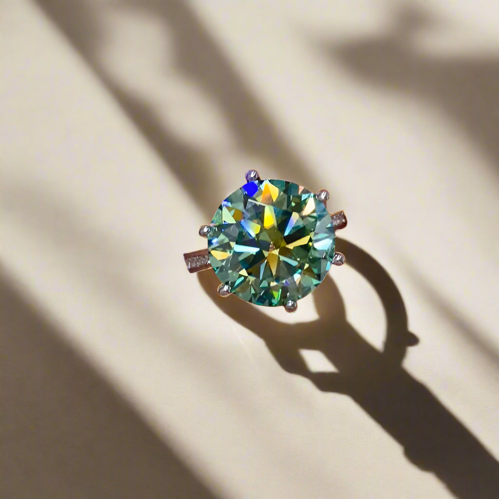 10 Carat Moissanite 925 Sterling Silver Ring Trendsi