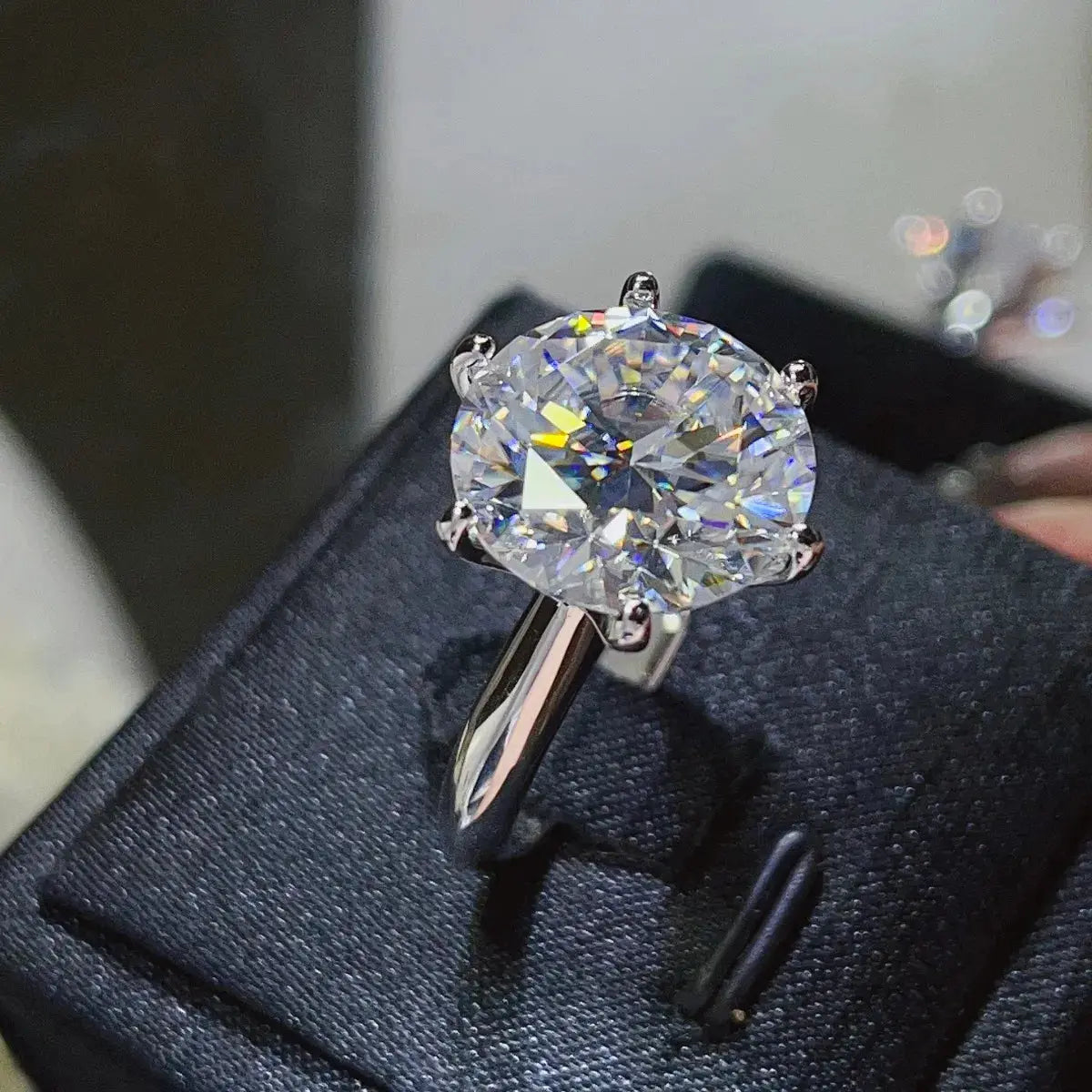 10 Carat Moissanite 925 Sterling Silver Ring Trendsi