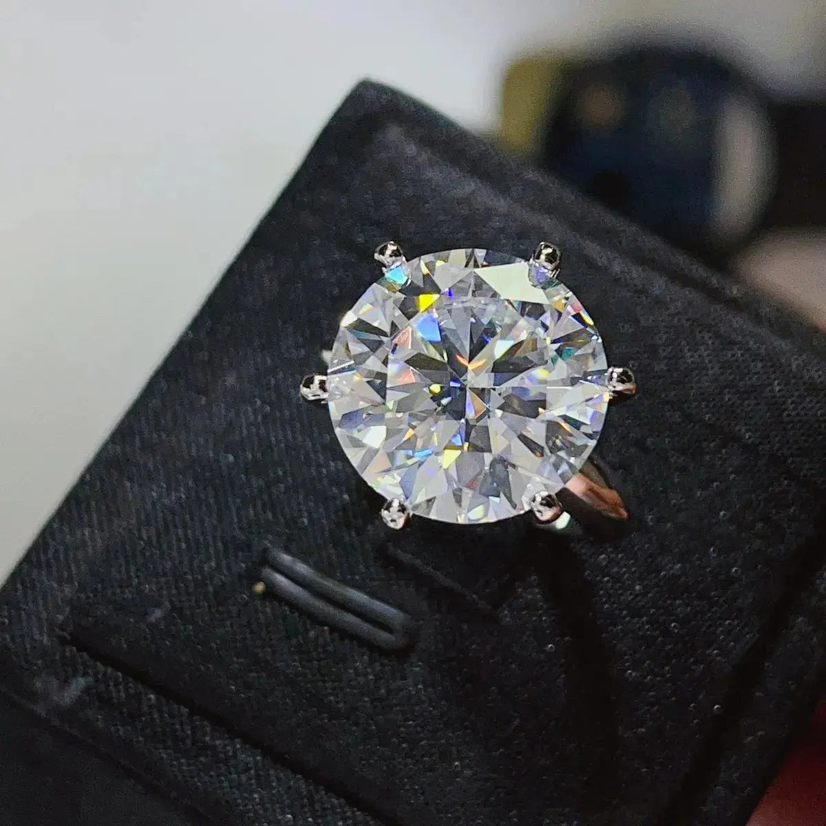 10 Carat Moissanite 925 Sterling Silver Ring Trendsi