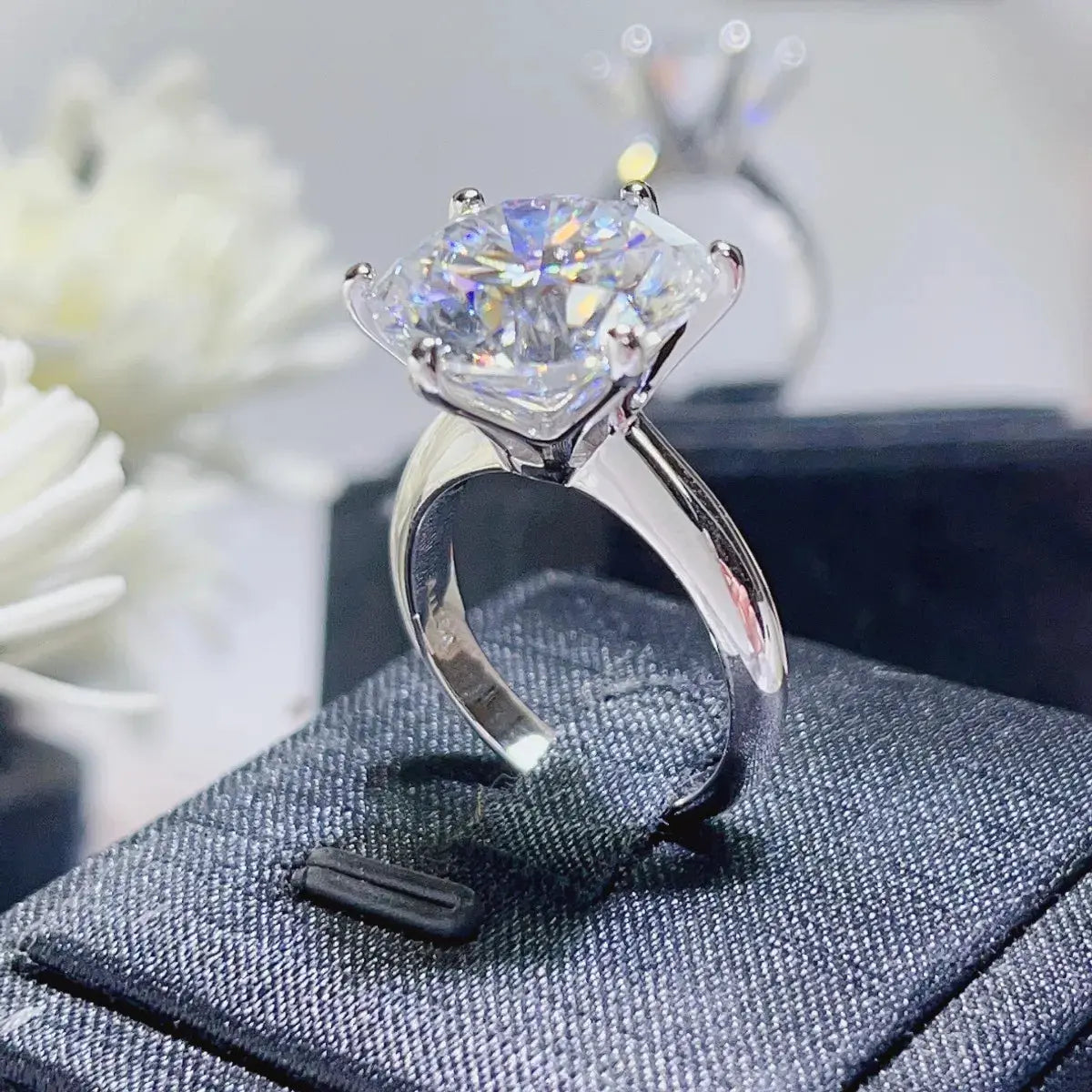 10 Carat Moissanite 925 Sterling Silver Ring Trendsi