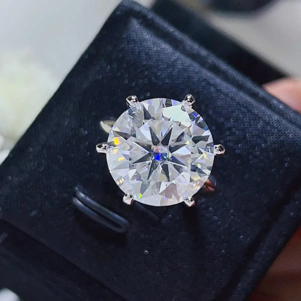 10 Carat Moissanite 925 Sterling Silver Ring Trendsi