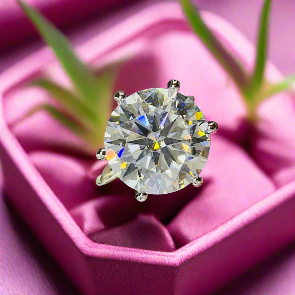 10 Carat Moissanite 925 Sterling Silver Ring Trendsi