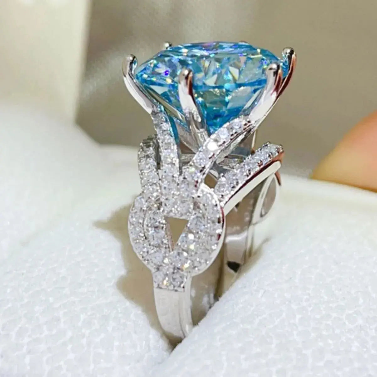10 Carat Moissanite 925 Sterling Silver Ring Trendsi