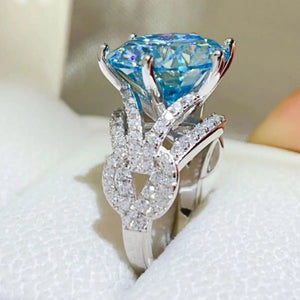 10 Carat Moissanite 925 Sterling Silver Ring Trendsi