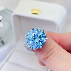 10 Carat Moissanite 925 Sterling Silver Ring Trendsi