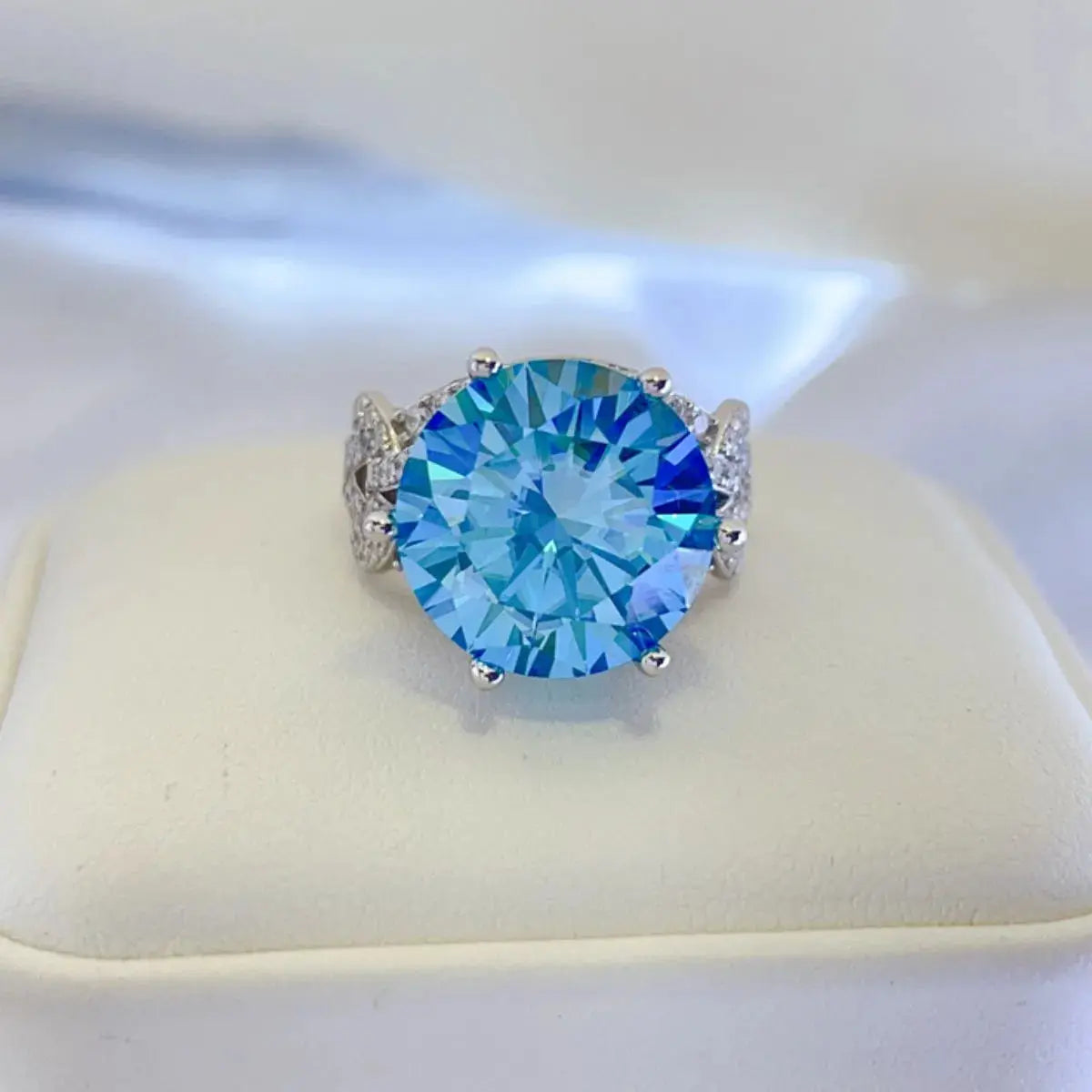 10 Carat Moissanite 925 Sterling Silver Ring Trendsi