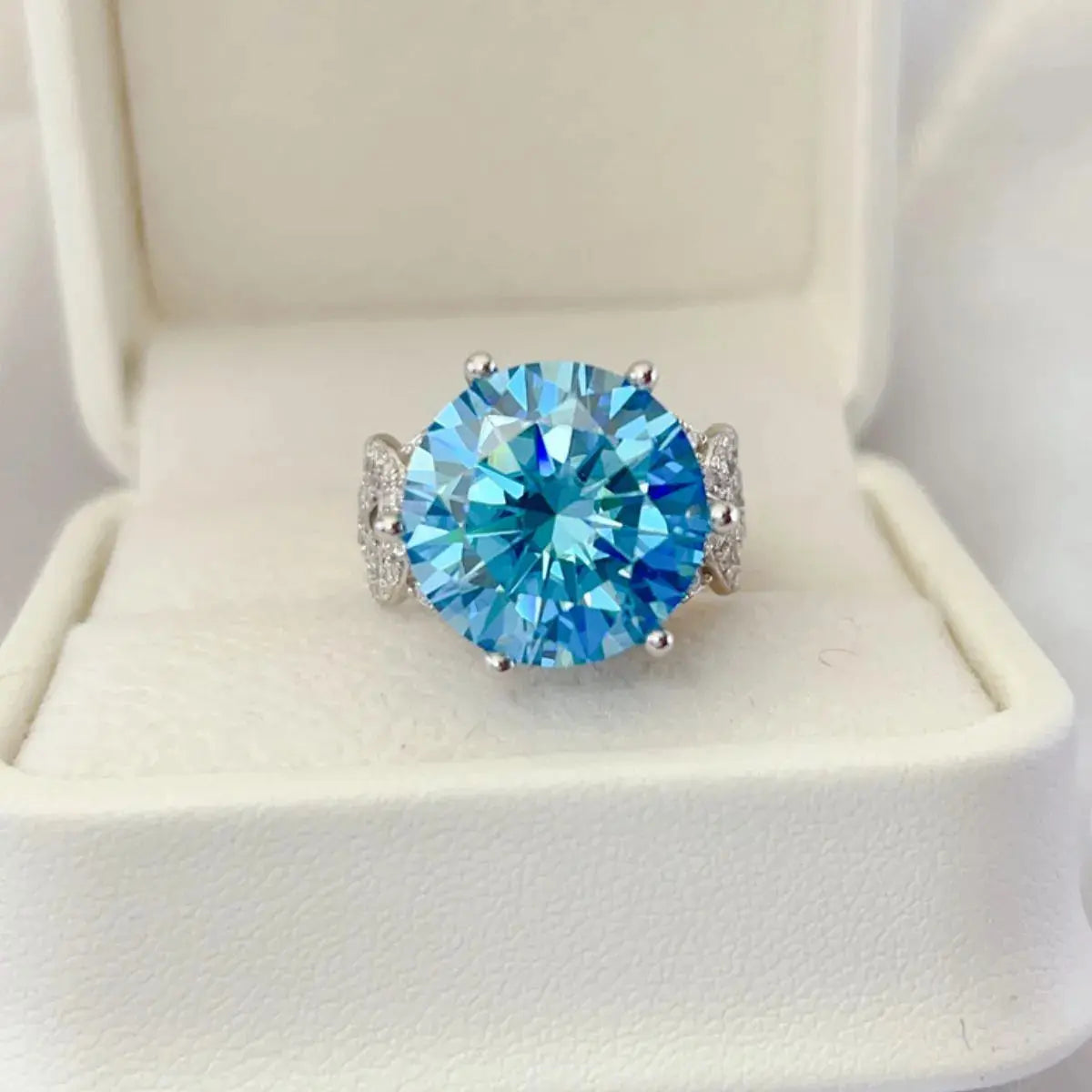 10 Carat Moissanite 925 Sterling Silver Ring Trendsi