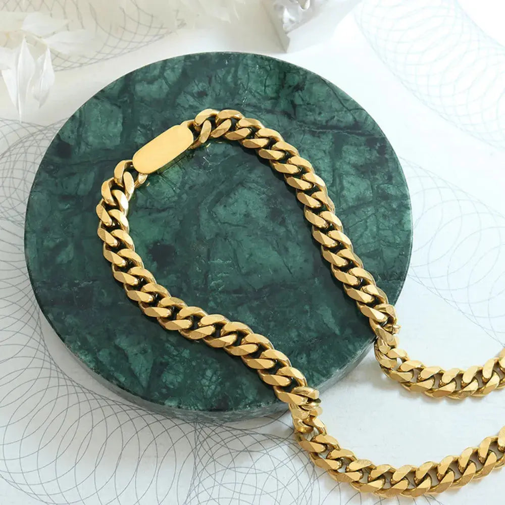18K Gold-Plated Chain Necklace Trendsi