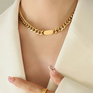 18K Gold-Plated Chain Necklace Trendsi