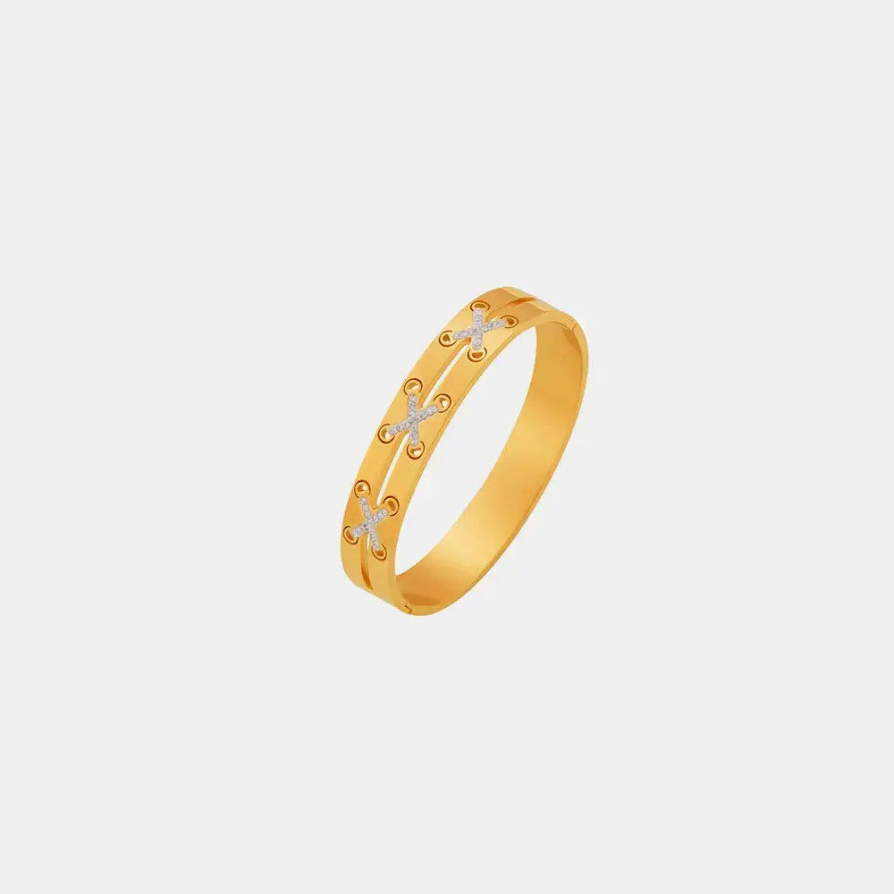 18K Gold-Plated Czech Diamond Bracelet Trendsi