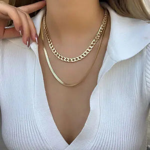 18K Gold-Plated Double Layered Necklace Trendsi