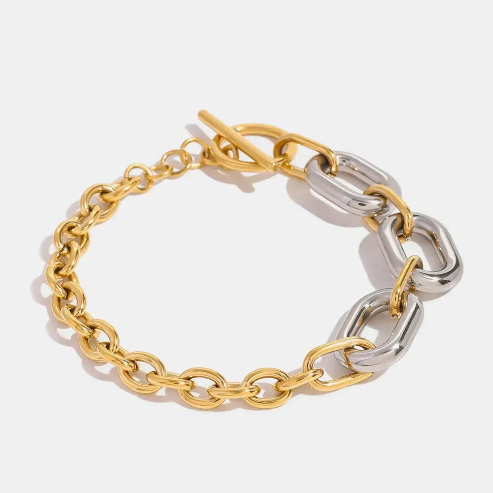 18K Gold-Plated Stainless Steel Chain Bracelet Trendsi