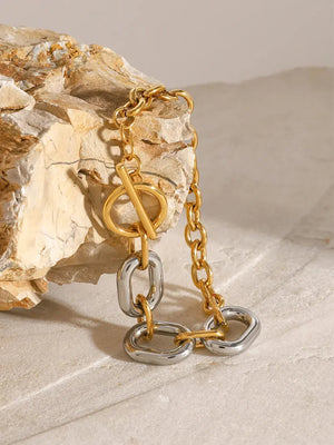 18K Gold-Plated Stainless Steel Chain Bracelet Trendsi