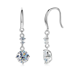 2 Carat Moissanite 925 Sterling Silver Earrings Trendsi