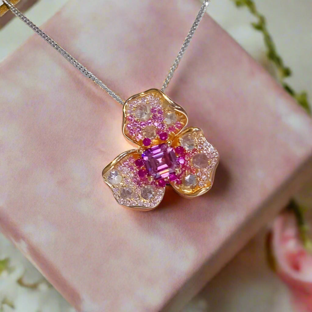 2 Carat Moissanite 925 Sterling Silver Pendant Necklace Trendsi