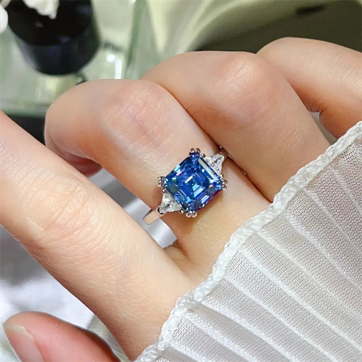 2 Carat Moissanite 925 Sterling Silver Ring Trendsi