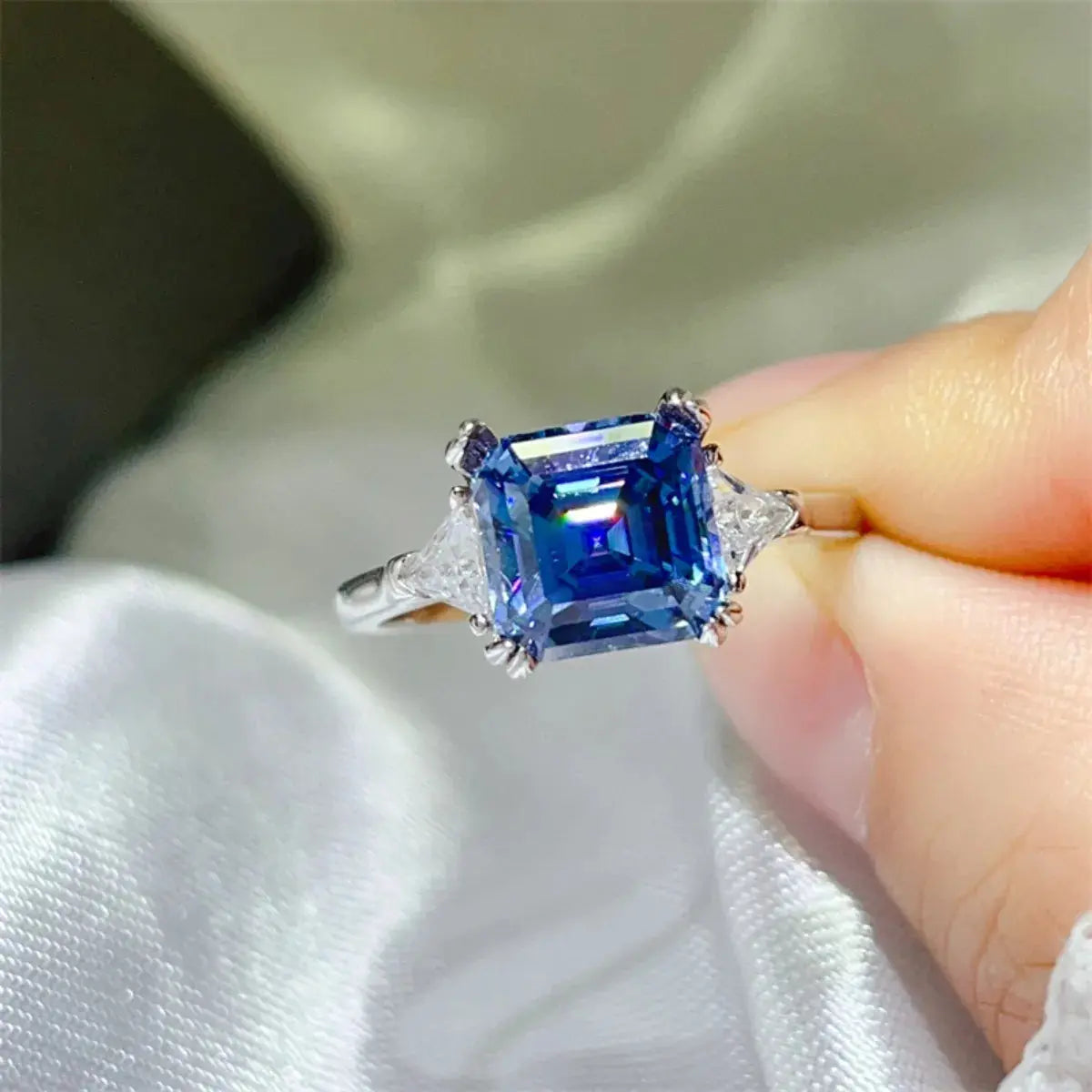 2 Carat Moissanite 925 Sterling Silver Ring Trendsi