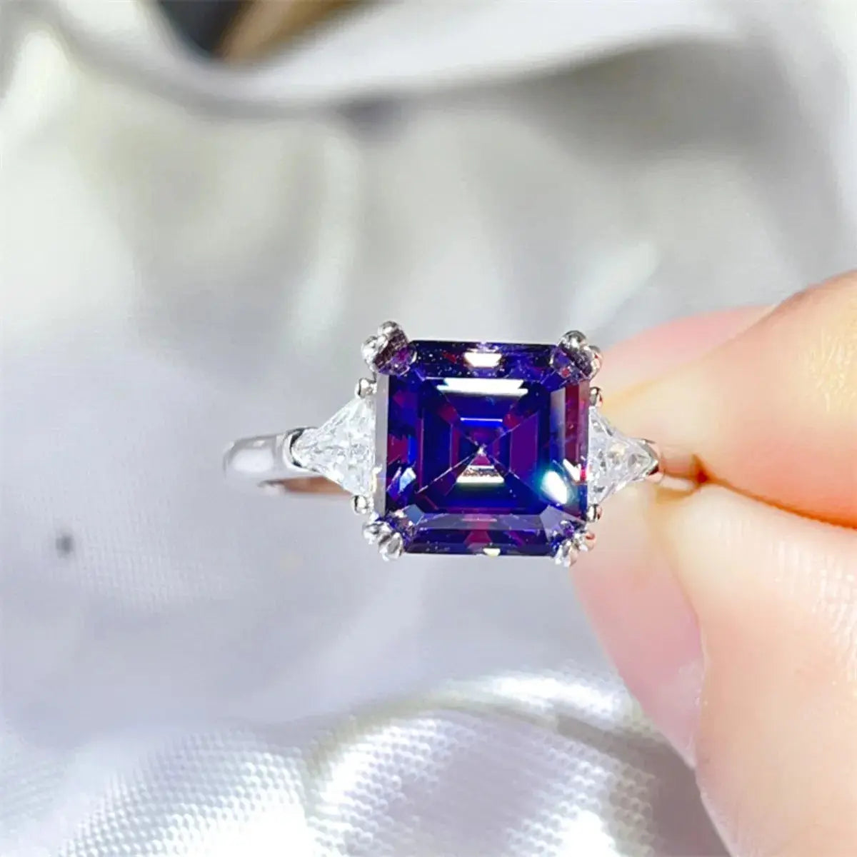 2 Carat Moissanite 925 Sterling Silver Ring Trendsi