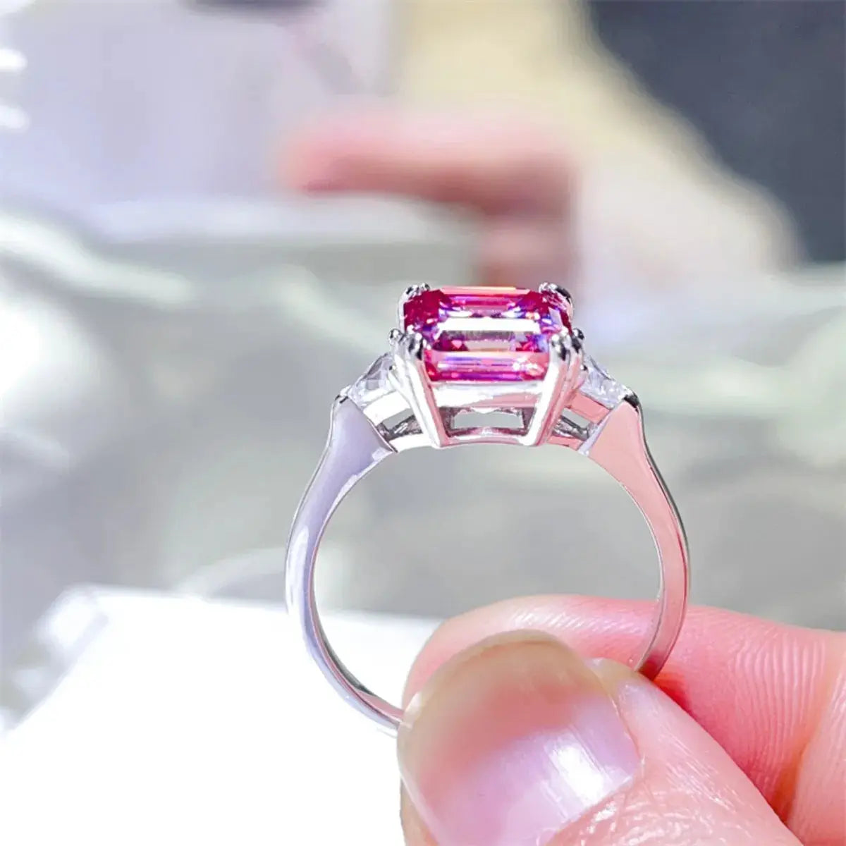 2 Carat Moissanite 925 Sterling Silver Ring Trendsi