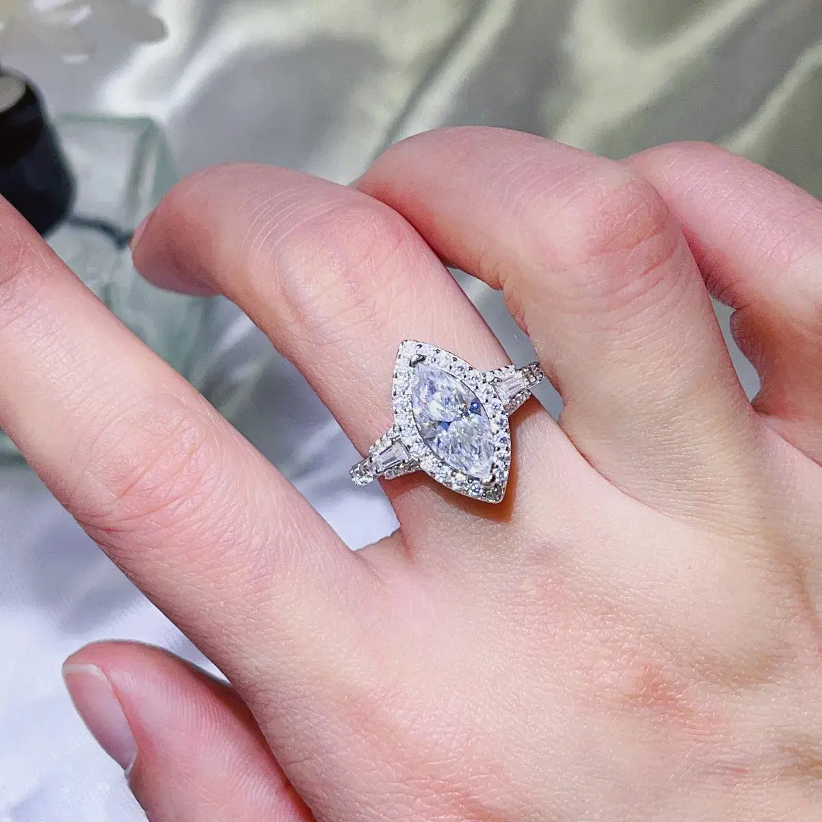 2 Carat Moissanite 925 Sterling Silver Ring Trendsi