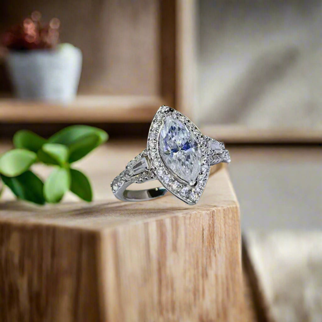 2 Carat Moissanite 925 Sterling Silver Ring Trendsi