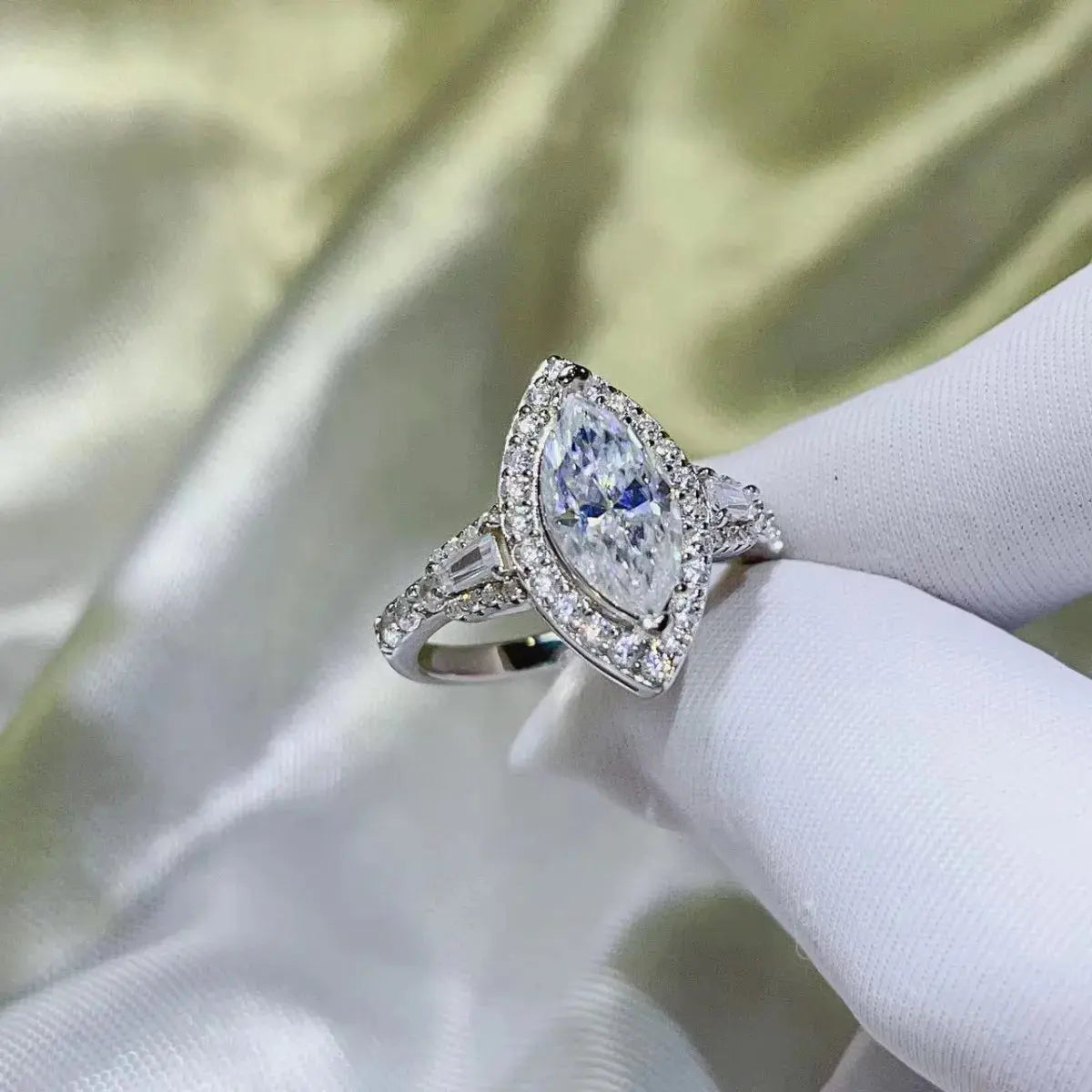 2 Carat Moissanite 925 Sterling Silver Ring Trendsi