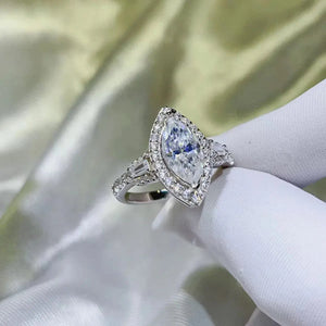 2 Carat Moissanite 925 Sterling Silver Ring Trendsi