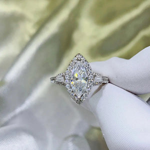 2 Carat Moissanite 925 Sterling Silver Ring Trendsi