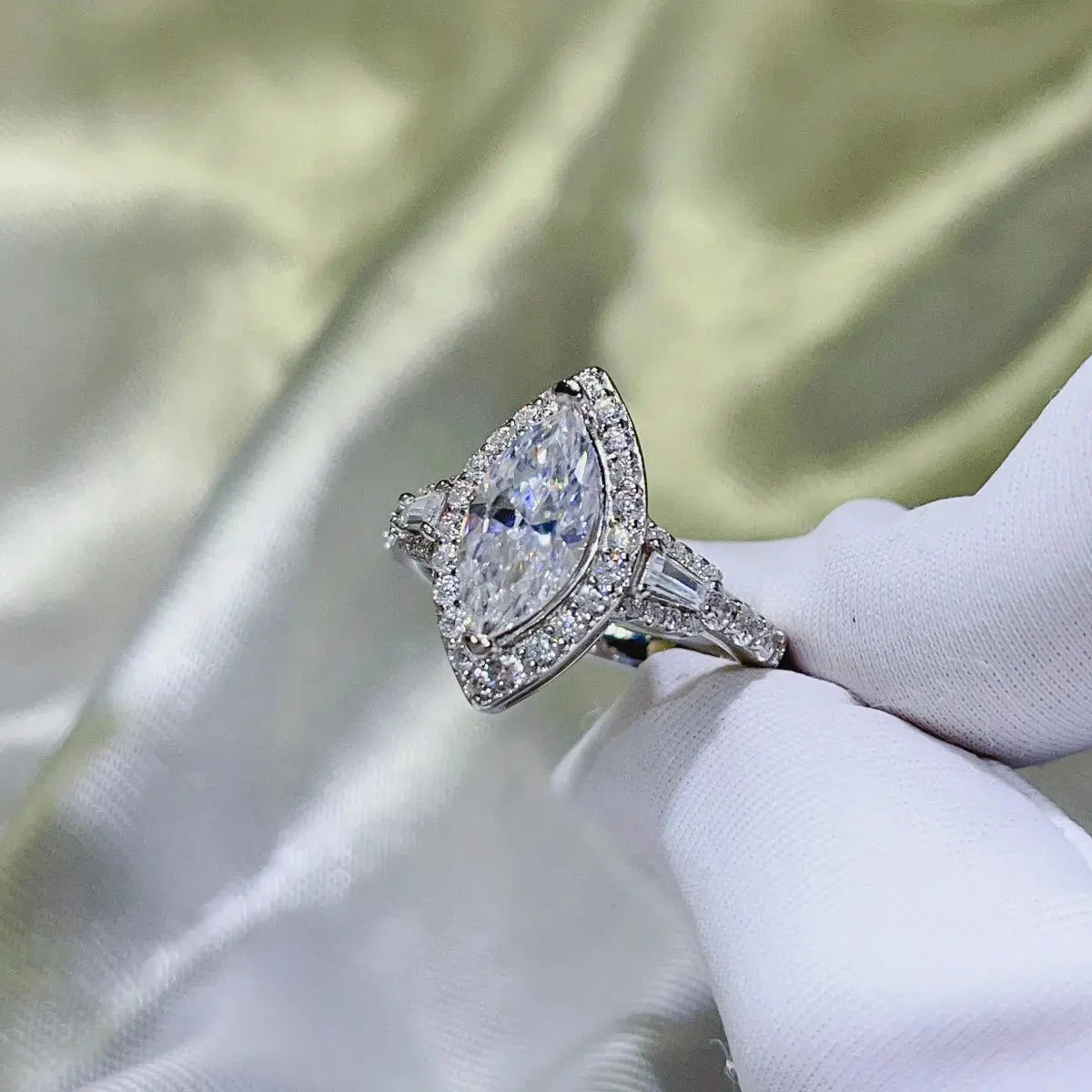 2 Carat Moissanite 925 Sterling Silver Ring Trendsi