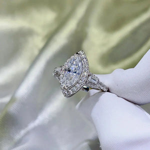 2 Carat Moissanite 925 Sterling Silver Ring Trendsi