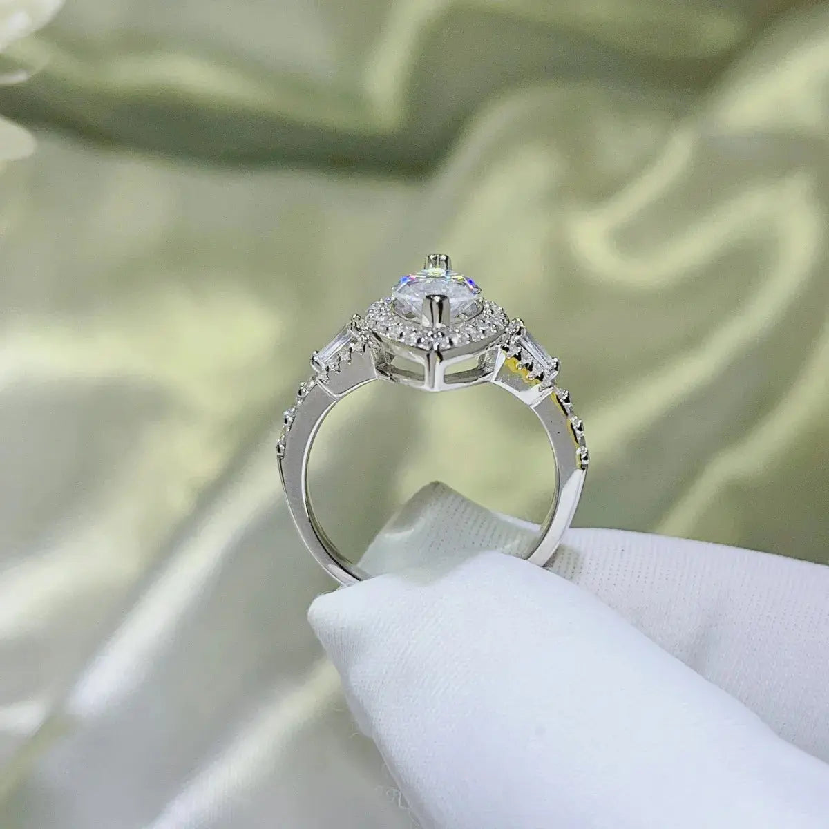 2 Carat Moissanite 925 Sterling Silver Ring Trendsi