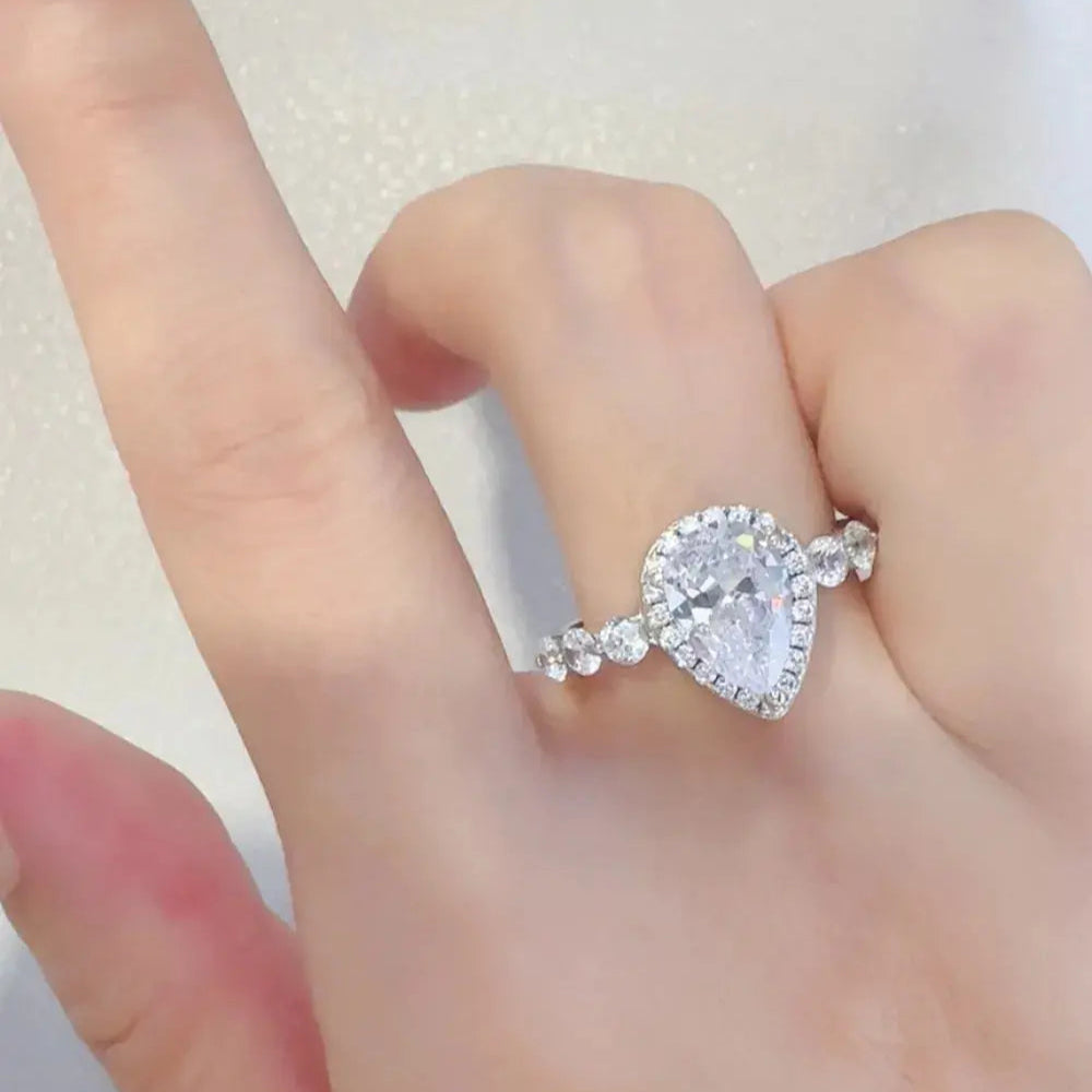 2 Carat Moissanite 925 Sterling Silver Ring Trendsi