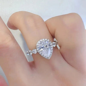 2 Carat Moissanite 925 Sterling Silver Ring Trendsi