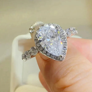 2 Carat Moissanite 925 Sterling Silver Ring Trendsi